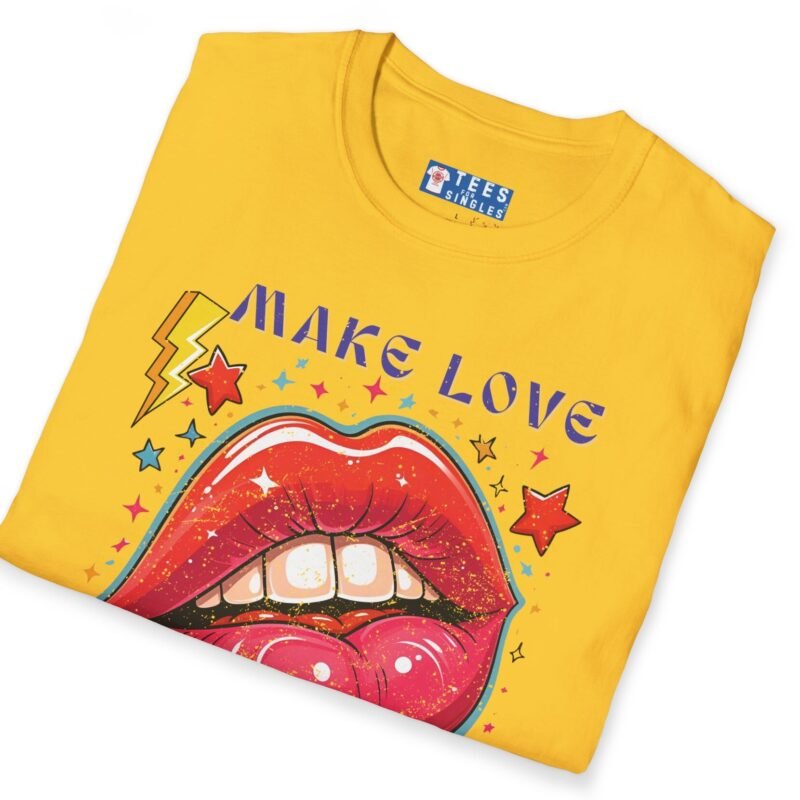 Make Love Not War Premium Tee 💋 Peace, Love & Good Sexy Vibes! Vintage Look ✨ by Tees For Singles