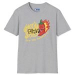Hot And Spicy Can You Handle It? T-Shirt Vintage Distressed Design🌶️ Sport Grey by Tees For Singles