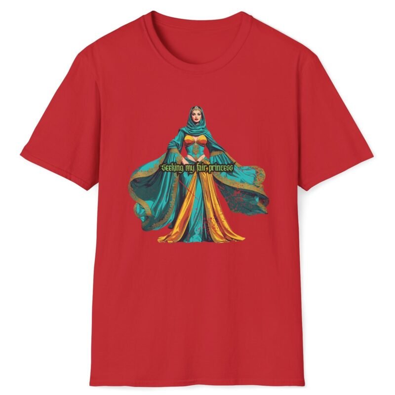 Seeking My Fair Princess Romantic Goth Graphic Tee 🖤👑 Red by Tees For Singles