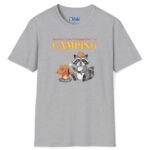 Seeking Fun Companion for Camping Tee ⛺🔥🐾- Vintage Look Cute Raccoon T-Shirt Sport Grey by Tees For Singles