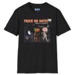3700105967430265811_2048_custom.jpeg Trick or Date Subject to Availability Premium Tee. Cute Halloween Flirt Shirt Black by Tees For Singles - Reaction Fashion