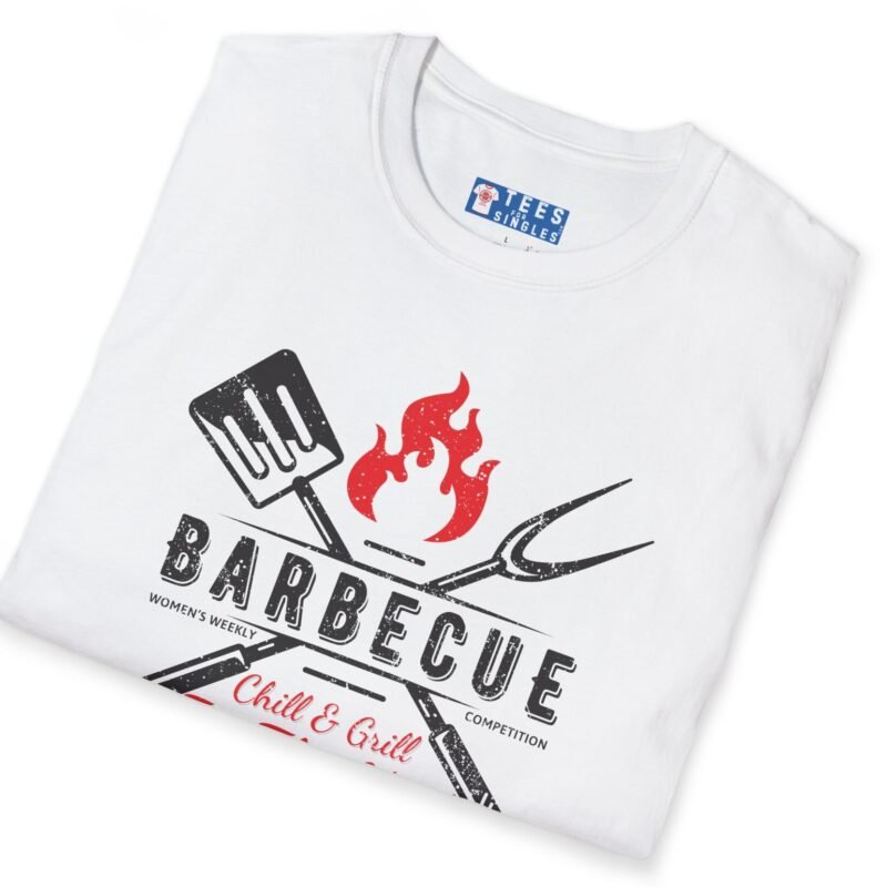 Barbecue Women’s Weekly Competition Chill & Grill In The Nude T-Shirt 🔥Vintage Design by Tees For Singles