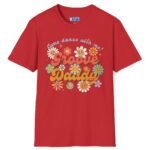 Groove Daddy – Come Dance With Me! Retro Flirty Tee 🌼🕺 Red by Tees For Singles