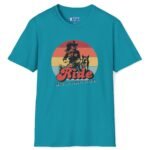 Ride Into the Sunset With Me! Premium Tee – Flirty Invite Cowboy Charm 🤠🌅 Tropical Blue by Tees For Singles