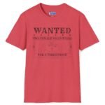 Wanted Two Females For A Threesome Premium T-Shirt Girls Graphics 😂 – Funny Vintage Distressed Design Heather Red by Tees For Singles