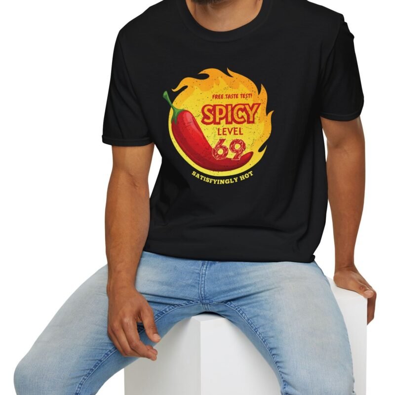 Spicy Level 69 Free Taste Test Satisfyingly Hot T-Shirt 🔥 by Tees For Singles