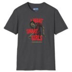 “I Want Smart Girls” T-Shirt – “Big Brain Cravings Never Die” Retro Zombie Graphic Tee 🧠🧟‍♂️ Dark Heather by Tees For Singles