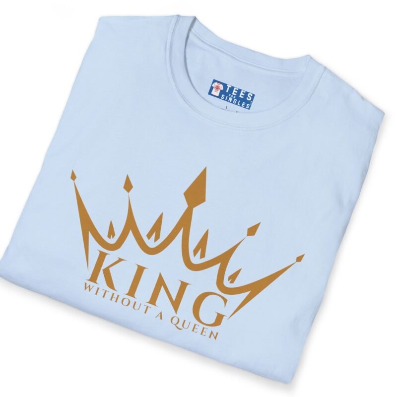 King Without a Queen Tee – Bold Single-Status Crown T-shirt by Tees For Singles