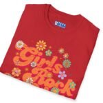 Girls Rock My World 🌸 Retro Flower Power Flirty Tee by Tees For Singles