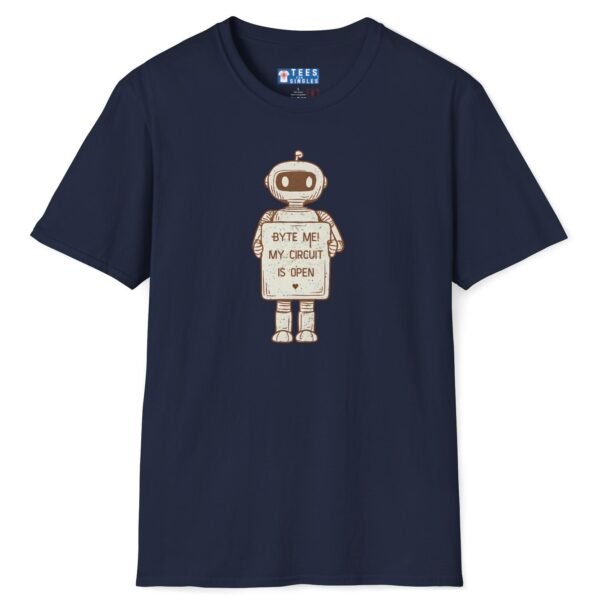 Byte Me! My Circuit Is Open Tee 🤖💚 Navy by Tees For Singles