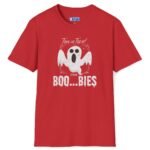 Trick Or Treat Show Me BOO.BIES! Premium Tee. Funny Halloween Ghost T-shirt Red by Tees For Singles - Reaction Fashion