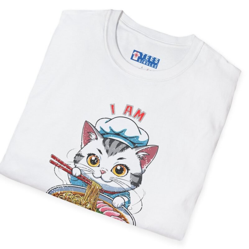 Cat Pho T-Shirt “I Am Hot Pho You” Cute Kawaii Ramen Cat Tee 🍜😼 by Tees For Singles
