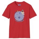 LET’S EXPLORE URANUS 🚀😁😹 Funny Tee – Vintage Distressed Look Red by Tees For Singles