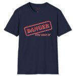 DANGER Stay Back 12″ Tee 😉 Your Flirtatious Ice-Breaker T-Shirt 💥 Navy by Tees For Singles