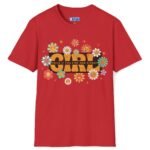 Girl 🌼 Holla If You Fine & Single Retro Flirty Tee Red by Tees For Singles