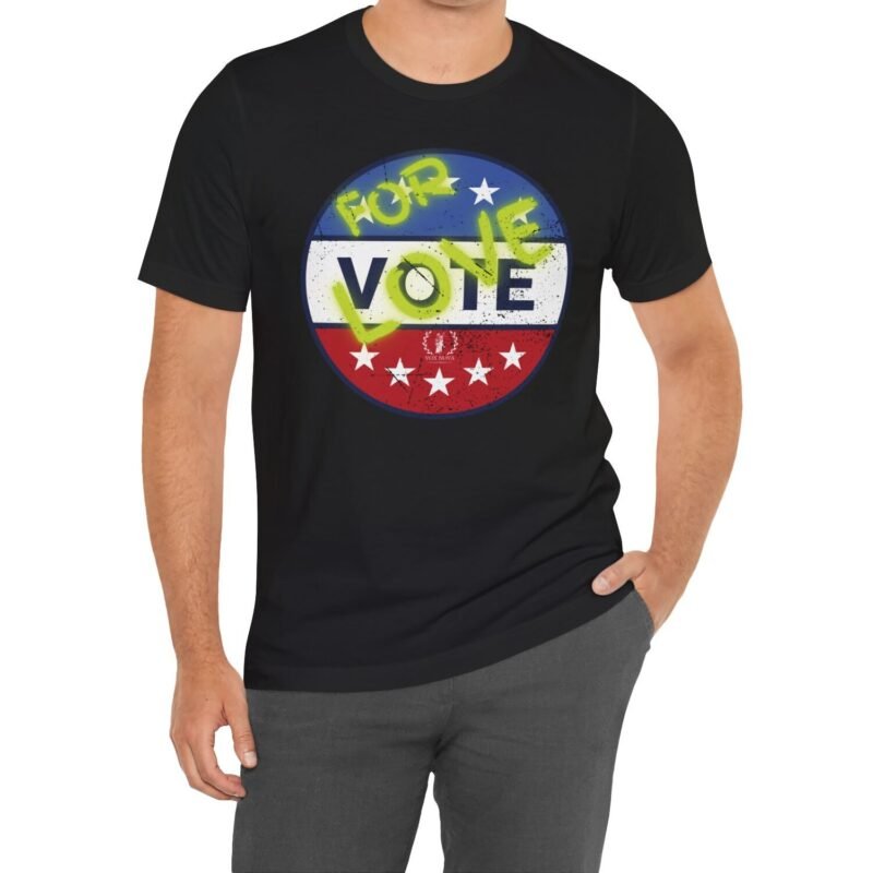 VOTE FOR LOVE ❤️💖❎ – Distressed Vintage Design Soft Jersey Tee by Tees For Singles