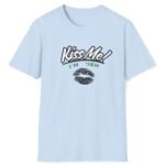 Kiss Me I’m ‘Ish 💋 Playful Flirty Tee – Get Kisses Irish Or Not Light Blue by Tees For Singles