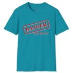 DANGER Stay Back 12″ Tee 😉 Your Flirtatious Ice-Breaker T-Shirt 💥 Tropical Blue by Tees For Singles