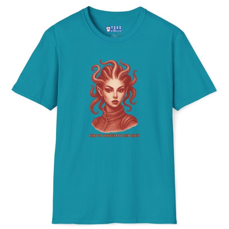 Ready for Abduction by Alien Beauty Premium Tee 👽✨ Tropical Blue by Tees For Singles