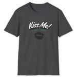 Kiss Me I’m ‘Ish 💋 Playful Flirty Tee – Get Kisses Irish Or Not Dark Heather by Tees For Singles