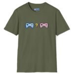 Looking for Player 2 Tee 🎮 (No Heart) Video Gamer Flirty T-Shirt Military Green by Tees For Singles