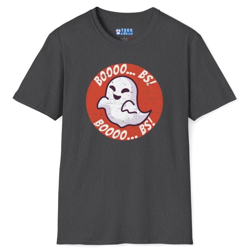 5466063762262727554_2048_custom.jpeg Boooo... BS! Premium Tee. Naughty Ghost Pun Halloween Shirt Dark Heather by Tees For Singles - Reaction Fashion