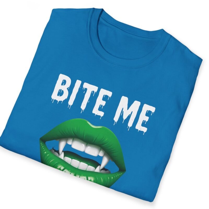 Bite Me I’m Vegan Humorous Goth T-Shirt 🧛🦇🍆🥕🫛🍅 Connect With Others Vegans by Tees For Singles
