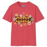 Girl 🌼 Holla If You Fine & Single Retro Flirty Tee Heather Red by Tees For Singles