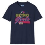 I ❤️ Retro Girls Lightweight Tee – Bold 80s Vintage Style Shirt for Fun Conversations 🎯💖 Navy by Tees For Singles