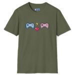Looking for Player 2 Premium Tee 🎮❤️ (Heart) Video Game Flirty T-Shirt Military Green by Tees For Singles