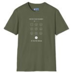 Enter Your Number (If You’re Single) Tee 📱💬 Banter T-shirt Military Green by Tees For Singles