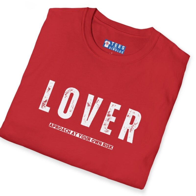 Lover – Approach At Your Own Risk Tee 😈🔥 ❤️🔥 Banter T-shirt Red by Tees For Singles
