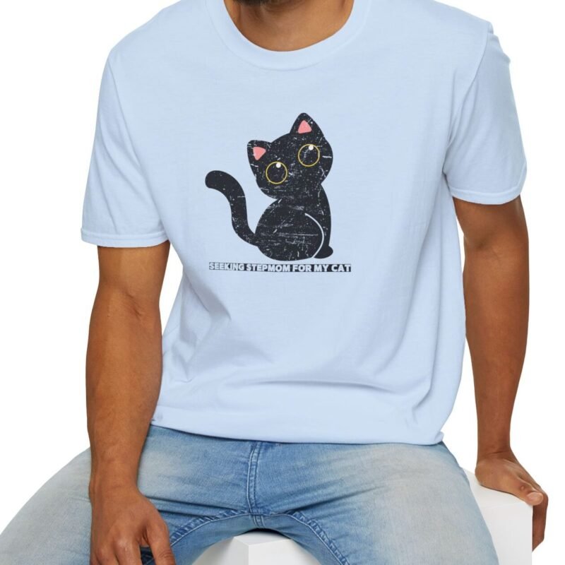 Seeking Stepmom For My Cat Flirty Tee 😼🖤 by Tees For Singles