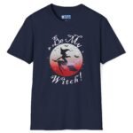 Be My Witch! 2 Premium Tee – Sexy Silhouette Halloween Shirt with Flirty Moon Art 🌕🖤 Navy by Tees For Singles