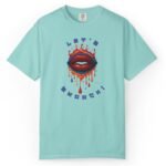 6570624951880235141_2048_custom.jpeg Let's Smooch Trippy Drippy Lips Tee 💋 T-Shirt 🗣️ Garment-Dyed T-shirt by Tees For Singles - Reaction Fashion