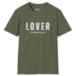 Lover – Approach At Your Own Risk Tee 😈🔥 ❤️🔥 Banter T-shirt Military Green by Tees For Singles