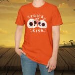 668200446539190442_2048_custom.jpeg Trick or Kiss Tee - Flirty Gothic Skull T-shirt for Halloween And Everyday Vibes by Tees For Singles - Reaction Fashion