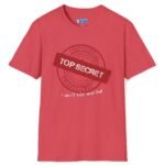 Confidential Top Secret “I Don’t Kiss And Tell” Tee 😉💖 Heather Red by Tees For Singles