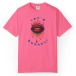6771809380386661996_2048_custom.jpeg Let's Smooch Trippy Drippy Lips Tee 💋 T-Shirt 🗣️ Garment-Dyed T-shirt by Tees For Singles - Reaction Fashion