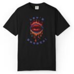6792587789942255195_2048_custom.jpeg Let's Smooch Trippy Drippy Lips Tee 💋 T-Shirt 🗣️ Garment-Dyed T-shirt by Tees For Singles - Reaction Fashion