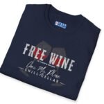 Free Wine If You Are Single – Chez My Place – Chill Cellar🍷T-shirt 😆 – Distressed Inviting Design T-shirt by Tees For Singles