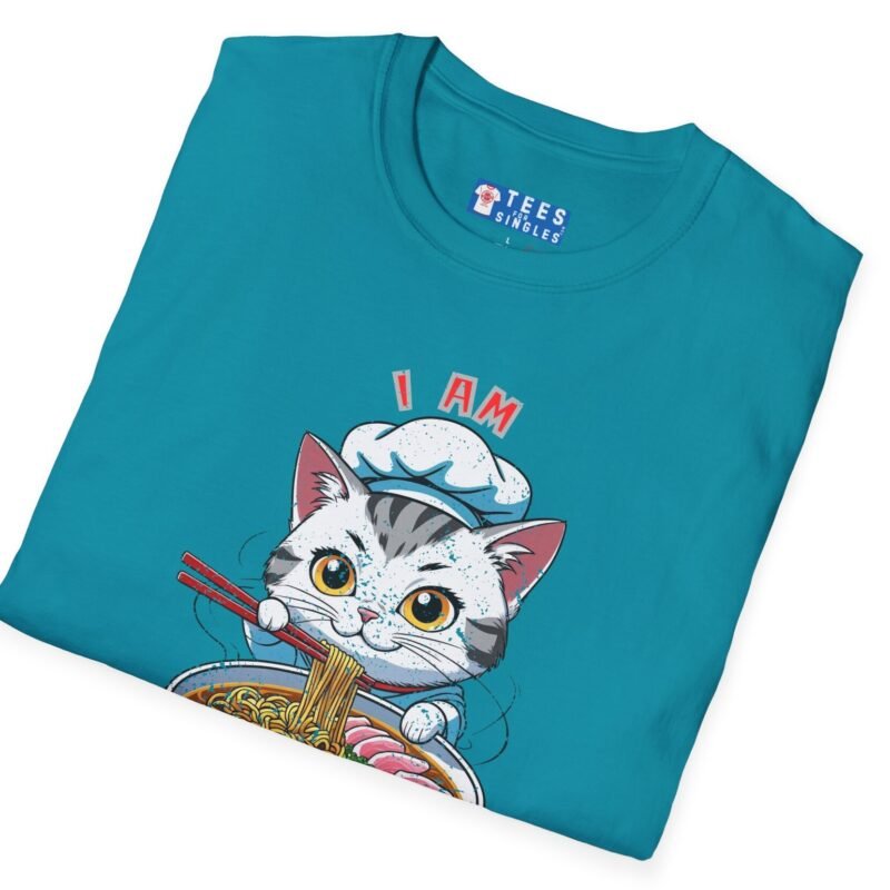 Cat Pho T-Shirt “I Am Hot Pho You” Cute Kawaii Ramen Cat Tee 🍜😼 by Tees For Singles
