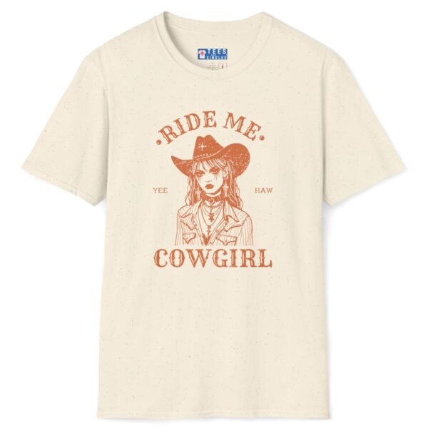 Ride Me, Cowgirl Goth Grunge Design Tee 🤠🔥 Natural by Tees For Singles