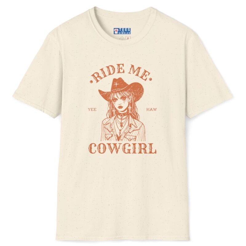 Ride Me, Cowgirl Goth Grunge Design Tee 🤠🔥 Natural by Tees For Singles
