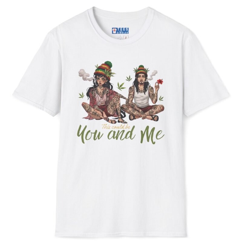 This Could Be You and Me Rasta Smoke Tee 🌿🔥 White by Tees For Singles