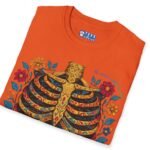 Mi Corazón Anhela Tu Amor Romantic Skeleton Ribcage Día de Muertos Design Tee -🌹💀 by Tees For Singles