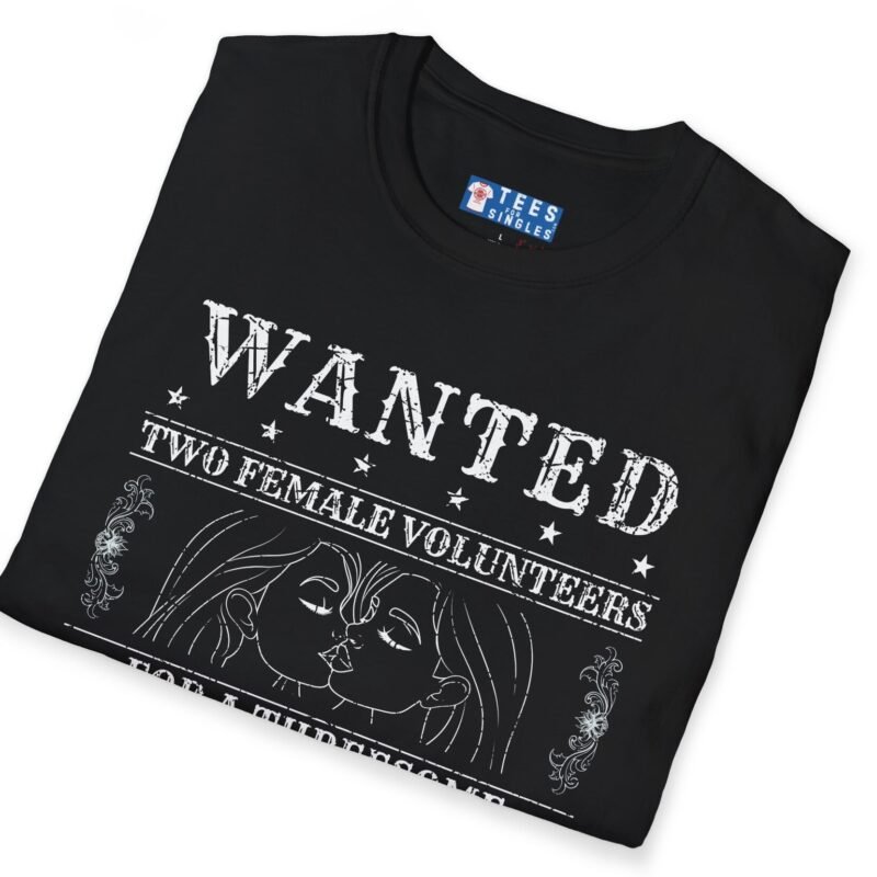Wanted Two Females For A Threesome Premium T-Shirt Girls Graphics 😂 – Funny Vintage Distressed Design by Tees For Singles