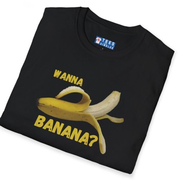 Wanna Banana? 🍌 Tee Black by Tees For Singles