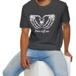 Dance With Me Skeleton Heart Tee 🖤🎸💀 Goth Industrial Metal – Distressed Look by Tees For Singles