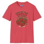 Show Me Your Dimples of Venus Strawberry Tee (Look it up) Heather Red by Tees For Singles